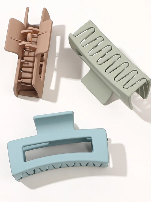 Oversized Hair Claw Clips – 7-Piece Matte Set for Thick Hair