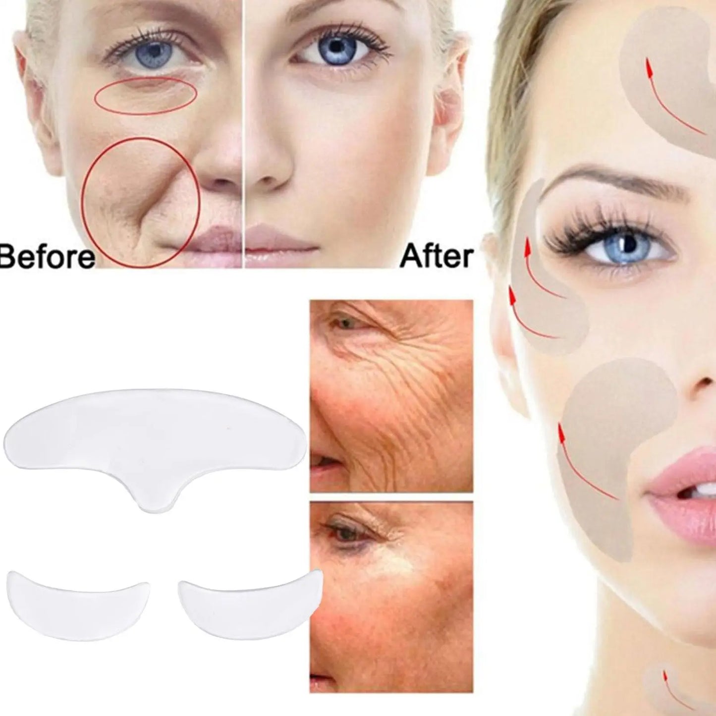 Reusable Forehead Silicone Patches – Smooth Wrinkles Overnight